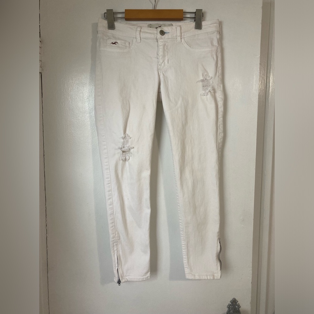 Skinny White Cropped Jeans